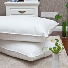 Rectangle Polyester / Cotton Square Pillow, for Bedding, Body, Hotel, Neck, Sleeping, Color : Milk White