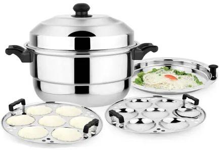 Mirror Finish Stainless Steel Idli Maker, Color : Silver