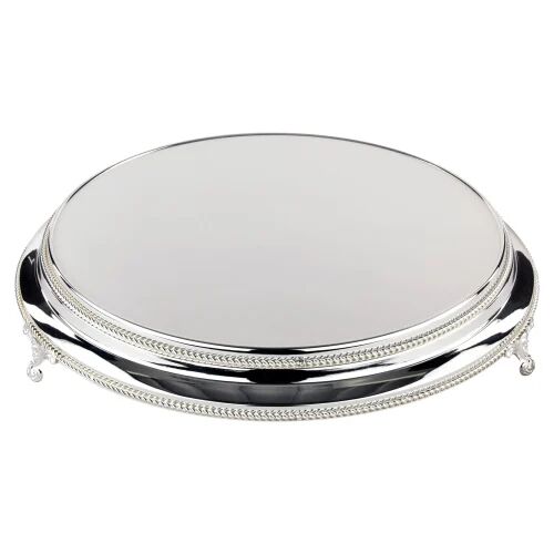 Silver Round Stainless Steel Cake Stand