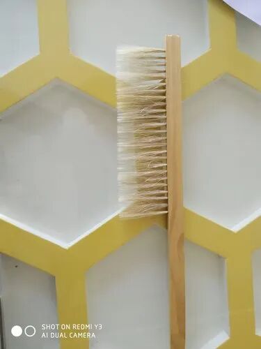 Cylindrical wooden Bee Brush