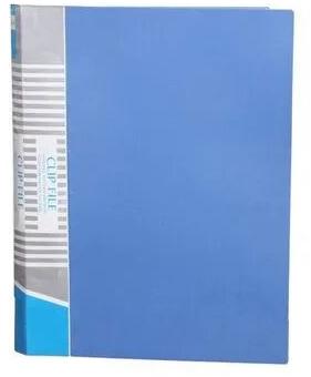 Plain Polypropylene Clip File, Color : Blue