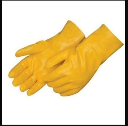 Plain Unisex PVC Gloves, for Industrial, Oil/Chemical Handling, Size : Small, Medium, Large