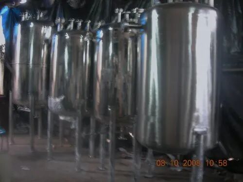Stainless Steel SS Storage Tanks, Color : Metallic Grey