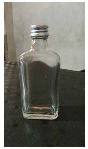 Glass Mccartney Bottle, Color : Blue, Transparent