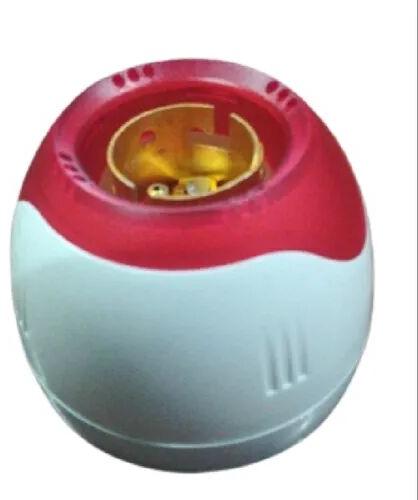 Round Plastic Bulb Holder, Color : White Red