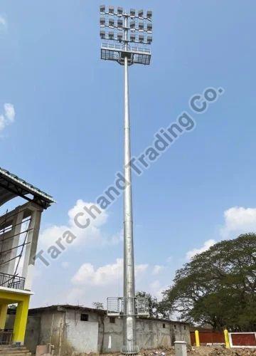 Grey 25 Meter Stadium Lighting Pole, for Industrial