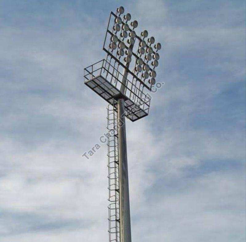 Grey 40 Meter Stadium Lighting Pole