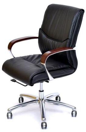 Leather Revolving Chair, for COMMERCIAL, Color : Black
