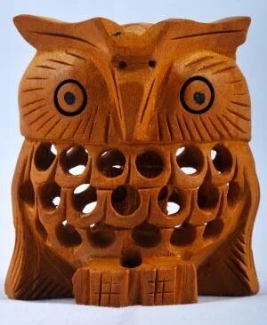 Wood Carved Owl