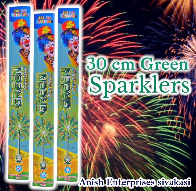 30 cm green sparklers