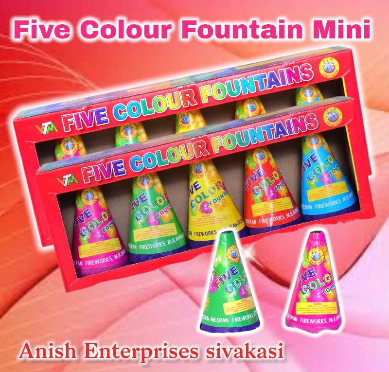five color fountain mini colourful cracker