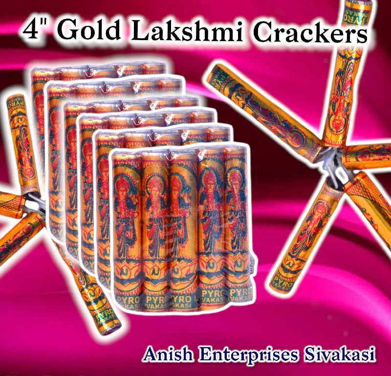 Gold lakshmi crackers, for Functions, Lighting Color : Multicolor