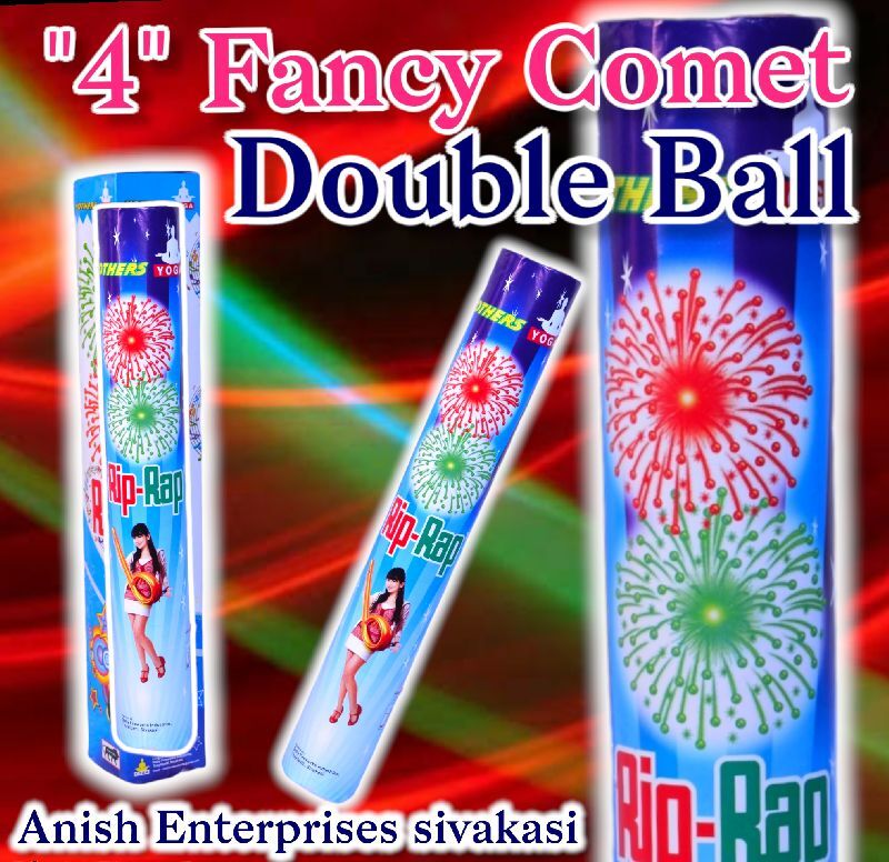 4 fancy comet double ball crackers