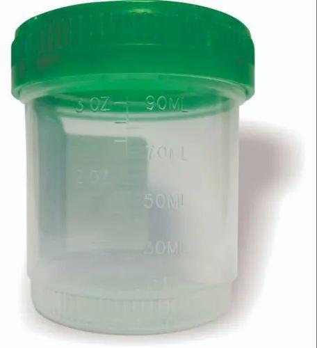 Transparent Round Smooth Pp Stool Container, for Lab Use, Hospital Use, Capacity : All Size