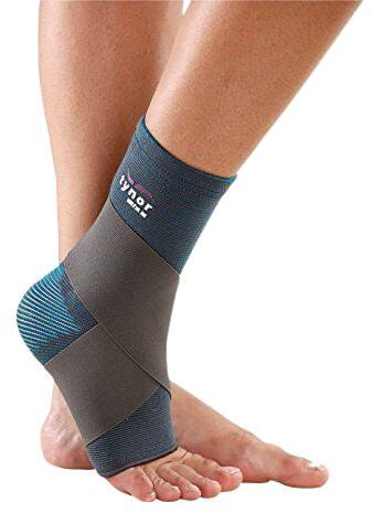 Tynor Ankle Binder, Feature : Dual grip, Closed heel, Anatomic shape, Four way stretch fabric, Controlled compression .