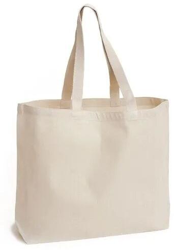 Cotton canvas bag, Color : White