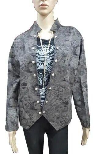 Plain Ladies Printed Cotton Jacket, Size : XL, XXL