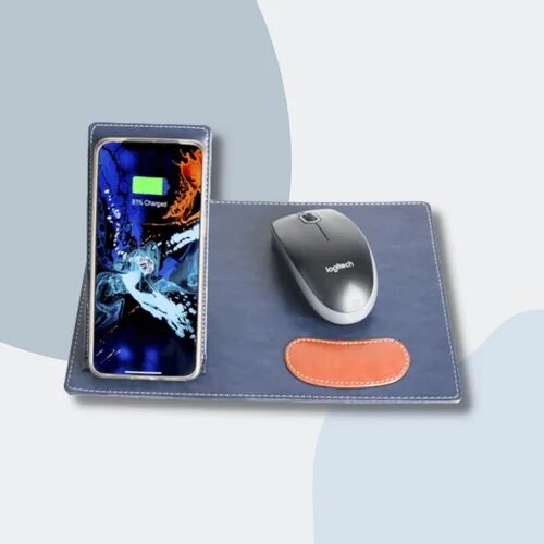 Wireless Charging Mousepad, Color : Blue