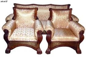 Wooden 5 Seater Sofa Set