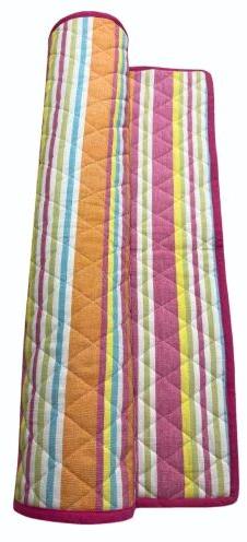 Multicolor Cotton Bed Quilt, Pattern : Stripped