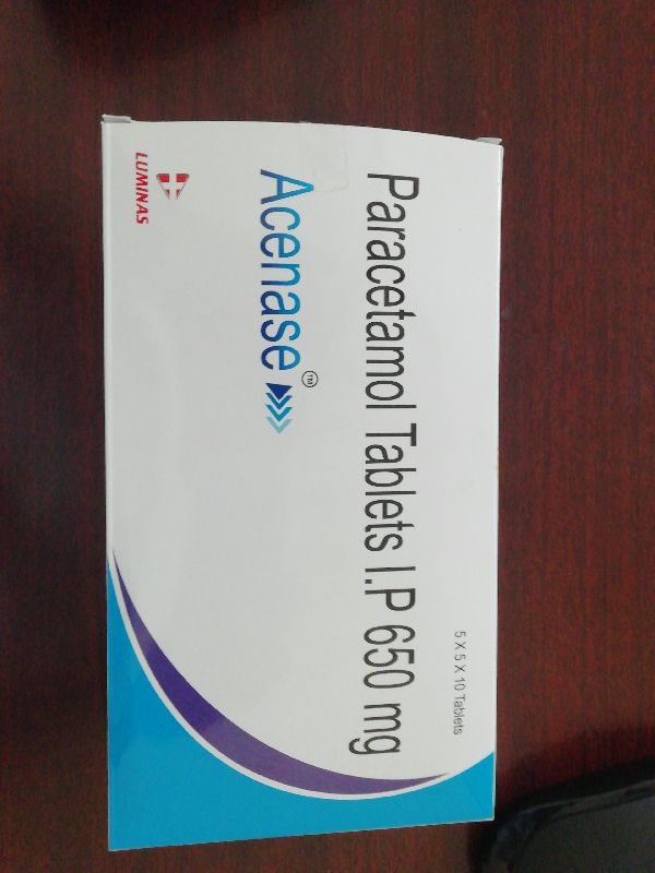 Acenase Paracetamol Tablets, Packaging Type : Strips blister