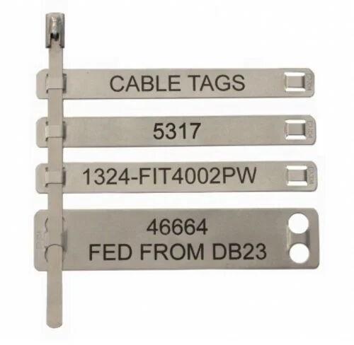 Matt Finish Aluminium S.S Steel Tag, Packaging Type : Box Type