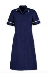 Navy Blue Long Nurse Dresses