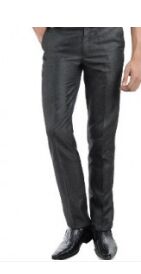 Solid Black Formal Trousers