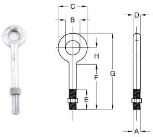 Regular Nut Eye Bolts