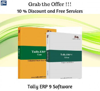 Get 10 % Discount on all Products and Free Services- Tally ERP Software, Perfonec