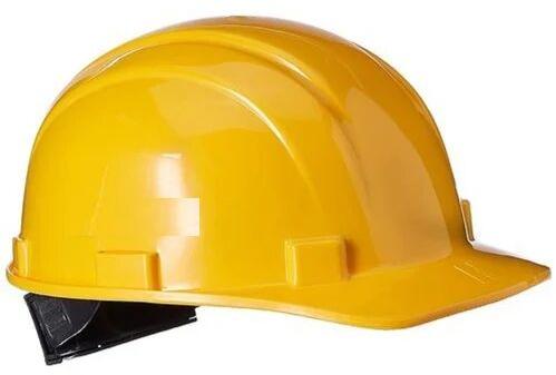 Yellow Black PVC Safety Helmet, for Construction, Size : Medium