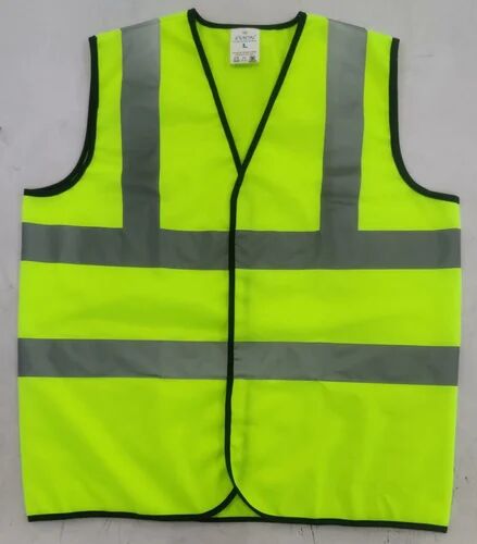 Sleeveless Polyester Safety Jacket, for Industrial Use, Traffic Control, Auto Racing, Size : All Sizes