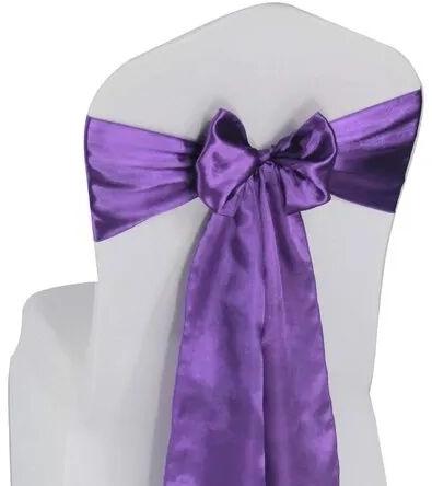 Polyester Chair Sashes, Color : Violet