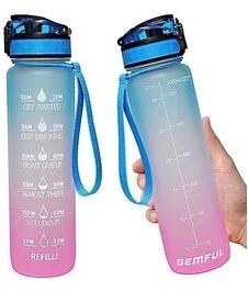 Plastic motivational water bottle, Capacity : 1000 mL