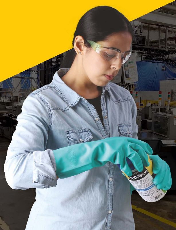 Nitrile Flocklined Chemical Resistant Gloves