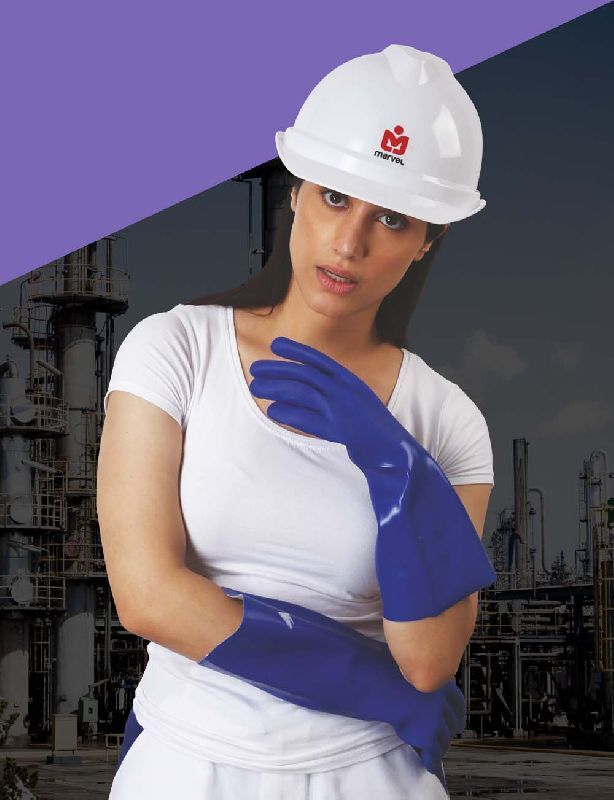 PVC Supported Gloves, for Chemical Industry, Painting, Agriculture Work, Petro Chemicals, Oil Industries