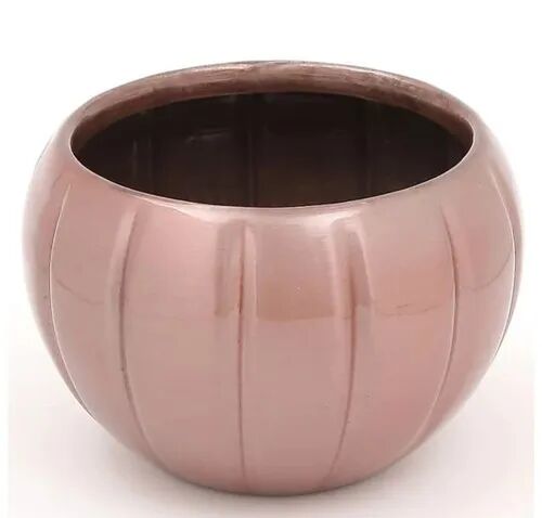 Brown Round Iron Modern Flower Pot, Size : 6 inch