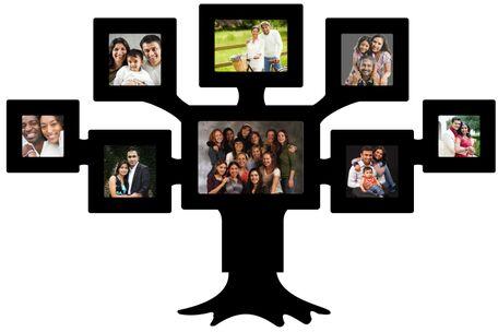 Wooden Tree Shaped Photo Frame, Color : Black