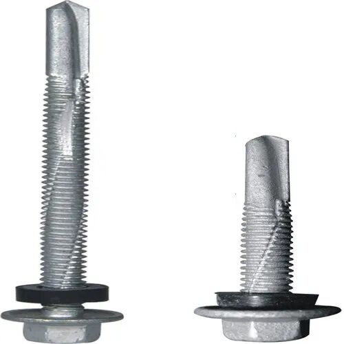 K.P Carbon Steel Self Drilling Screw, for Roofing, Size : 12*24*65 12*24*35mm
