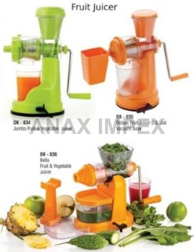 Mulit Colour Plastic Fruit Vegetable Juicer