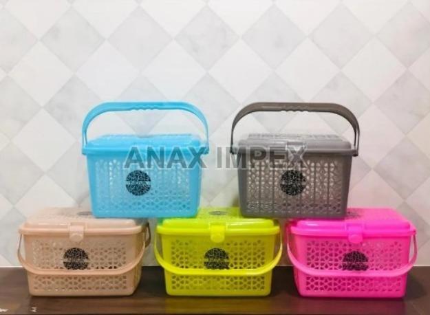 Multicolour Anax Impex Plastic Multi Purpose Shopping Basket, For Supermarket