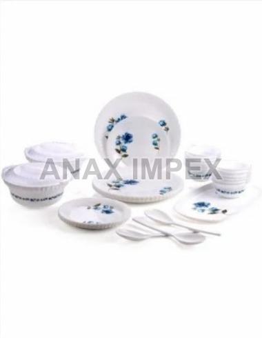 White anax impex Plastic Dinner Set, for Home, Restaurant, Hotel, Outdoor