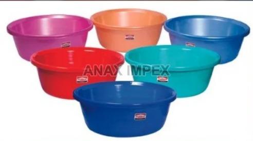 Round Plastic Multicolour Basin, for Household