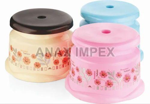 Multiple Colour anax impex Plastic Printed Small Stool, for Bathroom