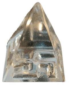 CRYSTAL SWASTIK PYRAMID (SIZE 1.5 INCHES), Size : 3.55 × 3.55 × 3.81 cm