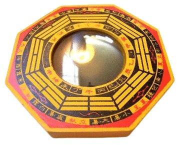 Circular FENGSHUI BAGUA CONCAVE MIRROR 4 INCHES, for Household, Size : Medium