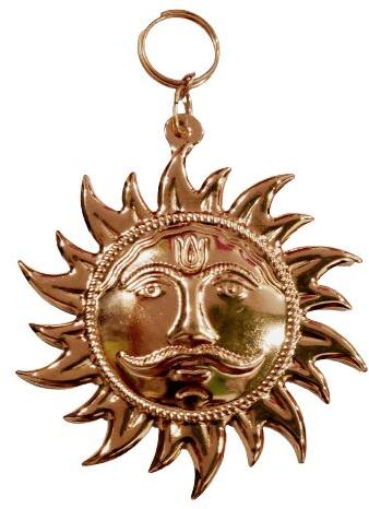 METAL SUN SYMBOL (COPPER LOOK) 8.5 INCHES