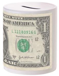 Dollar Print Coin Bank