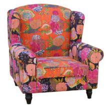 Multi colour fabric one seater sofa