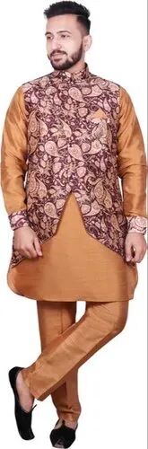 Mens pathani suit with on sale jacket